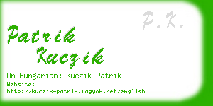 patrik kuczik business card